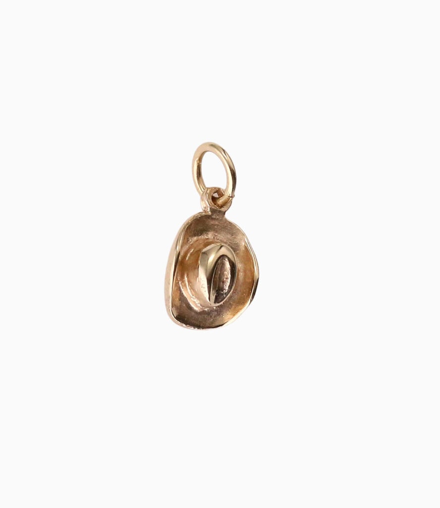 Charm cowboy hat 9ct yellow gold 1.21g
