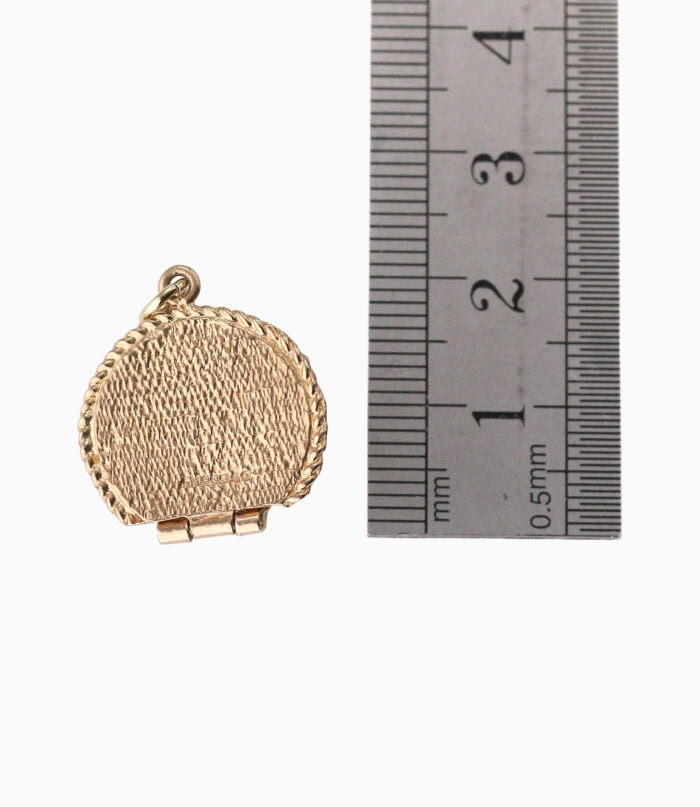 Charm Dice in Cage 9ct yellow gold 4.21g — back view