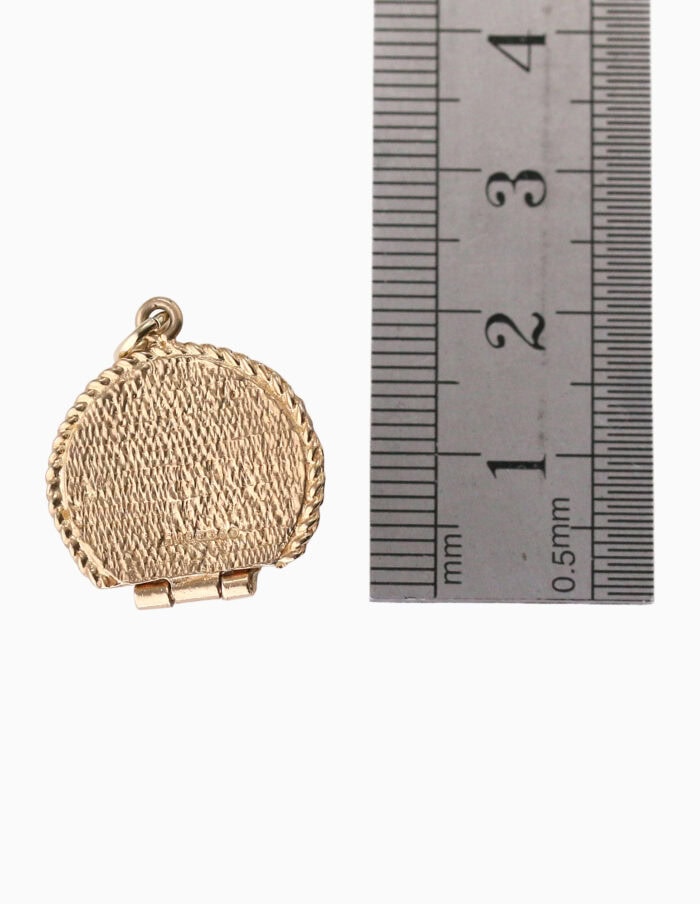 Charm Dice in Cage 9ct yellow gold 4.21g — back view