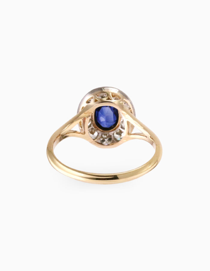 18ct Sapphire & Diamond Halo Ring