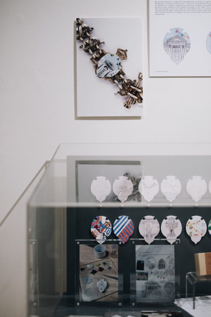 Rosie Brown's winning mayoral-chain design and student competition entries on display