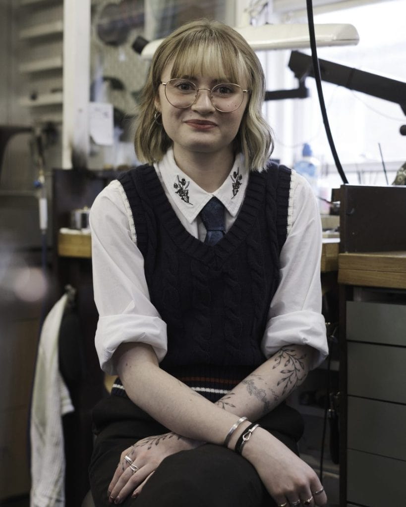 Eve, repairs and remodelling goldsmith at The Jewellery Workshop in Diss, Norfolk