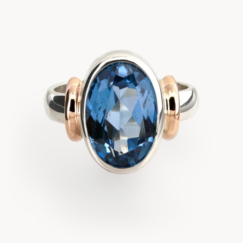 Topaz & Rose Gold Ring