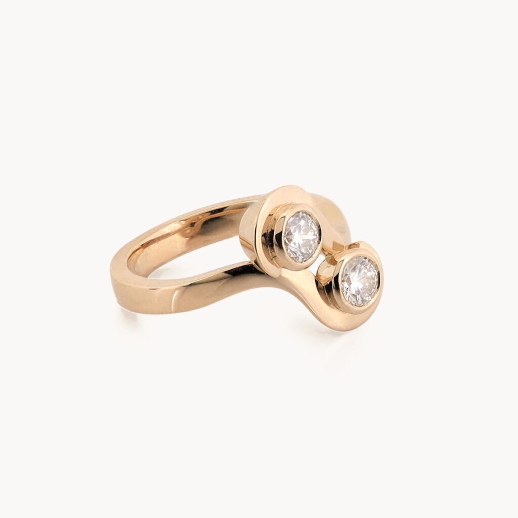 Carbon Inspired Diamond Ring