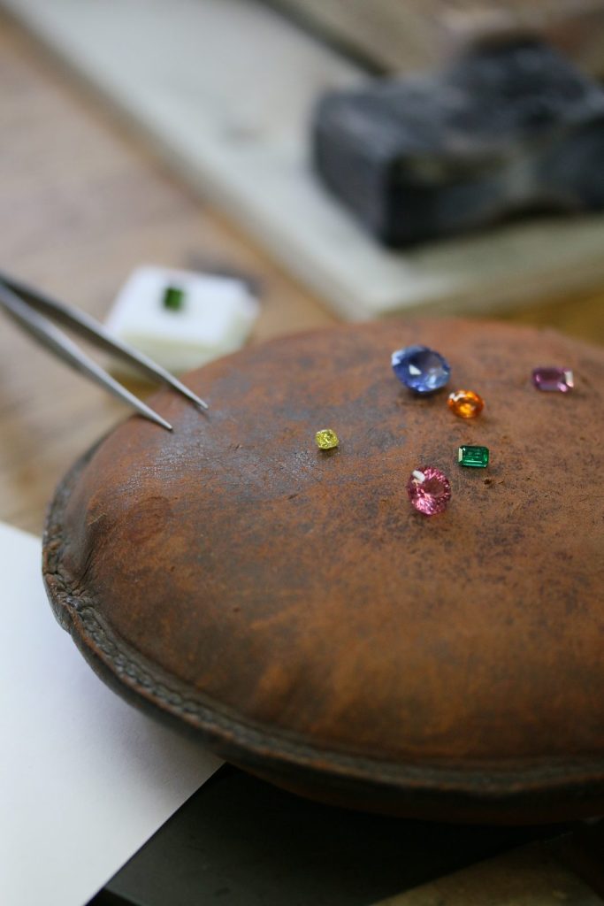 Polishing one of the mayoral chain insertions on the bench motor